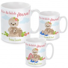 Tasse: Für die liebste Mama! (personalisierbar, 1-3 Kinder)