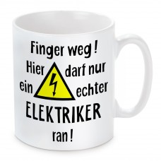 Tasse: Finger weg! (Elektriker)