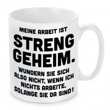 Tasse mit Motiv - Streng geheim