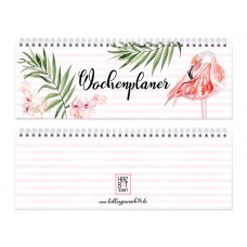 Herzbotschaft Tischkalender / Wochenplaner "Flamingo"