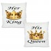 Kissen 2er Set mit Motiv Modell: His Queen - Her King