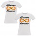 Schwesternshirt weiß 2er- 3er- und 4er- Set - Sisters forever - individualisierbar