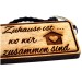 Gravur Schlüsselanhänger aus Holz  Zuhause ist wo wir zusammen sind