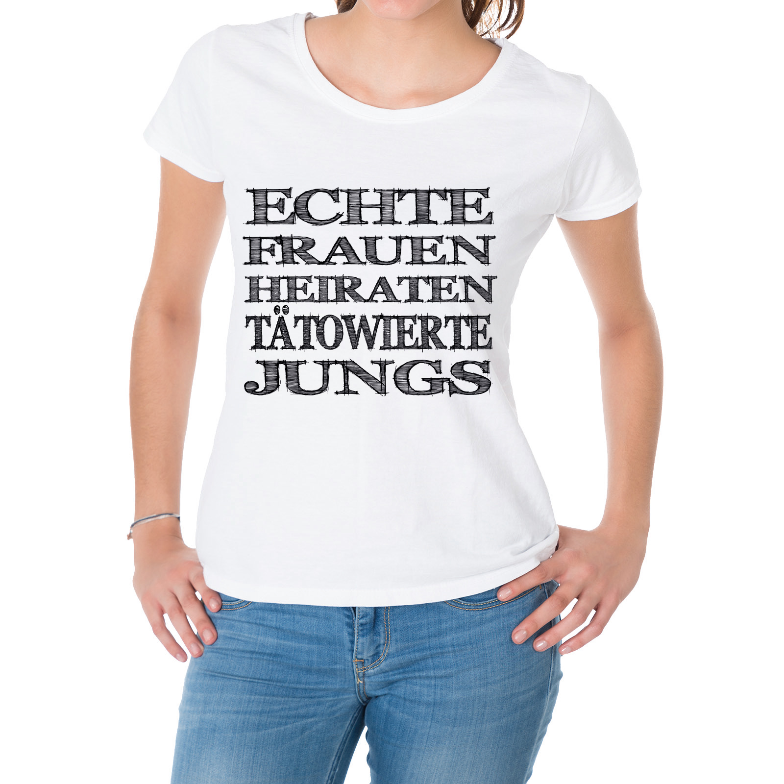 Damen T Shirt Modell Echte Frauen  - Onlineshop LieblingsMensch