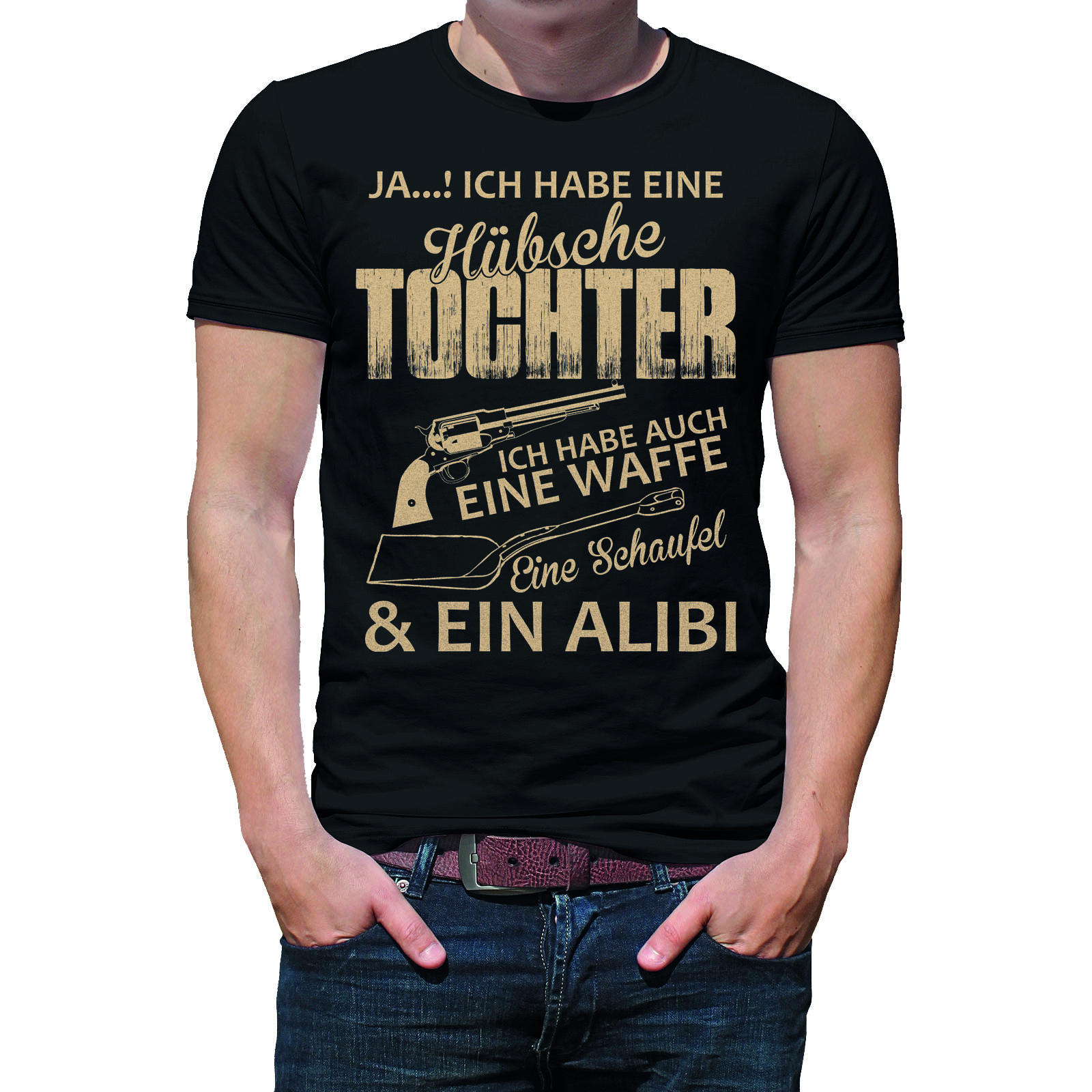 Herren T Shirt Modell Hübsche Tochter  - Onlineshop LieblingsMensch